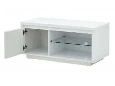 GFW GFW Polar White High Gloss 1 Door TV Cabinet with LED Lighting