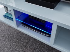 GFW GFW Polar Grey High Gloss Wall Mounted TV Cabinet with LED (Flat Packed)