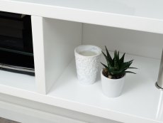 GFW GFW Polar White High Gloss Wall Mounted TV Cabinet with LED (Flat Packed)