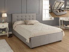 GFW GFW Regal 5ft King Size Grey Upholstered Fabric Ottoman Bed Frame