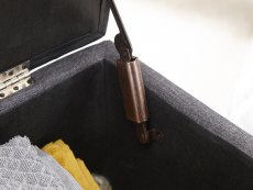GFW GFW Secreto Charcoal Grey Upholstered Fabric Blanket Box (Flat Packed)
