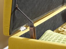 GFW GFW Secreto Mustard Upholstered Fabric Blanket Box (Flat Packed)