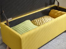 GFW GFW Secreto Mustard Upholstered Fabric Blanket Box (Flat Packed)