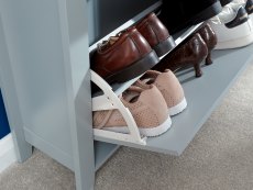 GFW GFW Deluxe Grey 2 Tier Shoe Cabinet (Flat Packed)