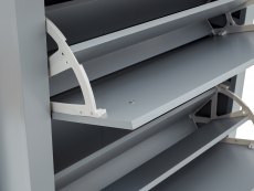 GFW GFW Deluxe Grey 2 Tier Shoe Cabinet (Flat Packed)