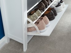 GFW GFW Deluxe White 2 Tier Shoe Cabinet (Flat Packed)