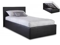 GFW GFW Ecuador 3ft Single Black Faux Leather Side Lift Ottoman Bed Frame