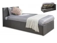 GFW GFW Ecuador 3ft Single Grey Hopsack Fabric Side Lift Ottoman Bed Frame