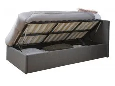 GFW Ecuador 3ft Single Grey Hopsack Fabric Side Lift Ottoman Bed Frame