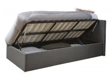 GFW GFW Ecuador Grey Hopsack Fabric Side Lift Ottoman Bed Frame