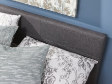 GFW GFW Ecuador 4ft Small Double Grey Hopsack Upholstered Fabric Side Lift Ottoman Bed Frame