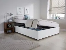 GFW GFW Ecuador White Faux Leather Side Lift Ottoman Bed Frame