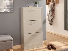 GFW GFW Stirling Grey 3 Tier Shoe Cabinet (Flat Packed)