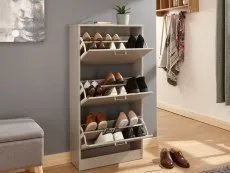 GFW GFW Stirling Grey 3 Tier Shoe Cabinet