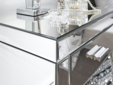GFW GFW Venetian Clear Glass 1 Drawer Mirrored Bedside Cabinet (Assembled)