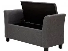 GFW GFW Verona Charcoal Grey Fabric Ottoman Window Seat