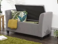 GFW GFW Verona Grey Fabric Ottoman Window Seat