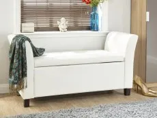 GFW GFW Verona White Faux Leather Ottoman Window Seat