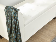 GFW GFW Verona White Upholstered Faux Leather Window Seat (Flat Packed)