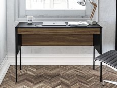 Birlea Birlea Opus Walnut and Black Study Desk (Flat Packed)