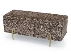 LPD LPD Lola Leopard Print Fabric Blanket Box (Assembled)