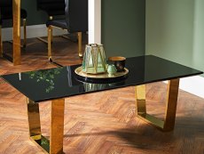 LPD Antibes Black and Gold Coffee Table (Flat Packed)