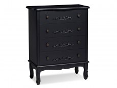 LPD LPD Antoinette Black 4 Drawer Chest (Assembled)
