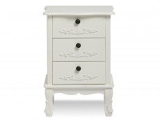 LPD LPD Antoinette White 3 Drawer Bedside Cabinet (Assembled)