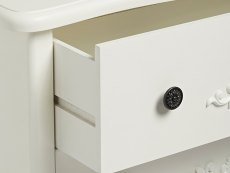 LPD Antoinette White 3 Drawer Bedside Cabinet (Assembled)