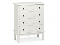 LPD LPD Antoinette White 4 Drawer Chest (Assembled)