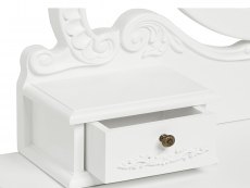 LPD Antoinette White 4 Drawer Dressing Table and Stool (Assembled)
