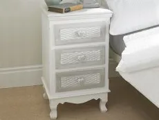 LPD LPD Brittany Grey and White 3 Drawer Bedside Table (Assembled)