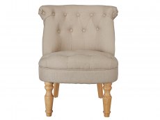 LPD LPD Charlotte Beige Linen Upholstered Fabric Accent Chair