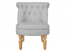 LPD LPD Charlotte Blue Linen Upholstered Fabric Accent Chair