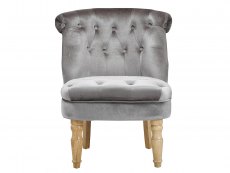LPD LPD Charlotte Silver Velvet Upholstered Fabric Accent Chair