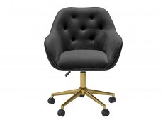 LPD LPD Darwin Black Velvet Upholstered Fabric Office Chair (Flat Packed)