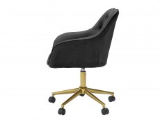LPD LPD Darwin Black Velvet Upholstered Fabric Office Chair (Flat Packed)