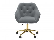 LPD LPD Darwin Grey Velvet Upholstered Fabric Office Chair (Flat Packed)