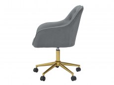 LPD LPD Darwin Grey Velvet Upholstered Fabric Office Chair (Flat Packed)