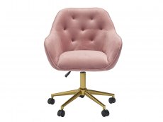 LPD Darwin Pink Velvet Upholstered Fabric Office Chair (Flat Packed)