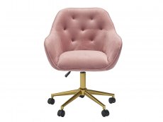 LPD LPD Darwin Pink Velvet Upholstered Fabric Office Chair (Flat Packed)