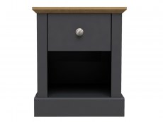 LPD Devon Charcoal 1 Drawer Lamp Table (Flat Packed)