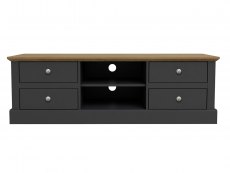 LPD Devon Charcoal 4 Drawer TV Cabinet (Flat Packed)