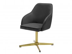 LPD LPD Felix Black Velvet Upholstered Fabric Office Chair