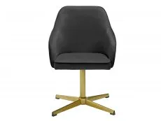 LPD LPD Felix Black Velvet Fabric Office Chair