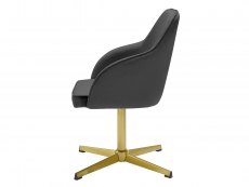 LPD LPD Felix Black Velvet Upholstered Fabric Office Chair