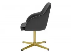 LPD LPD Felix Black Velvet Fabric Office Chair