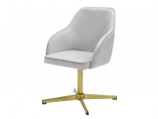 LPD Felix Grey Velvet Upholstered Fabric Office Chair