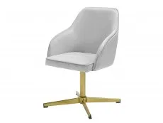 LPD LPD Felix Grey Velvet Fabric Office Chair