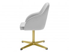 LPD LPD Felix Grey Velvet Upholstered Fabric Office Chair